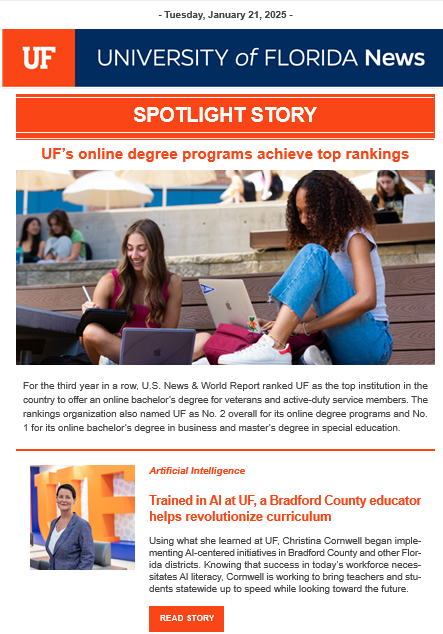 UF in the News Newsletter